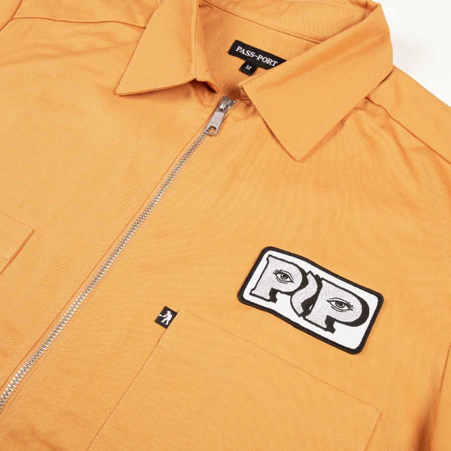 Shirts PASS~PORT | Pass~Port "Workers Zip Up" S/S Shirt Mustard