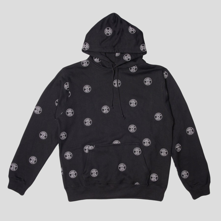 Fleece HODDLE | Hoddle Jeans Dot Logo Hoodie - Black