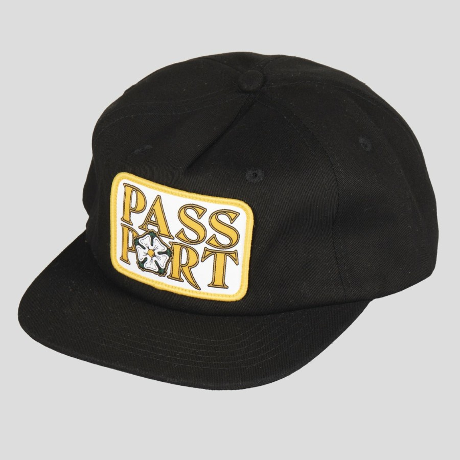 Headwear PASS~PORT | Pass~Port Rosa 5 Panel Cap - Black