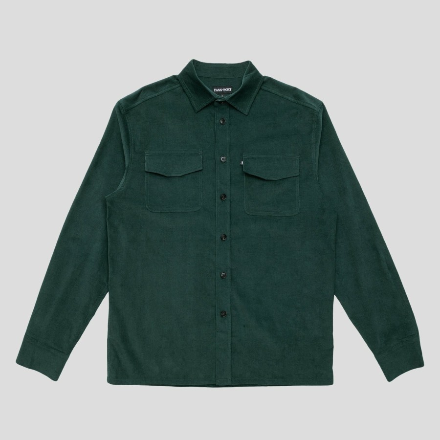 Shirts PASS~PORT | Pass~Port Micro Cord Workers Shirt - Forest Green