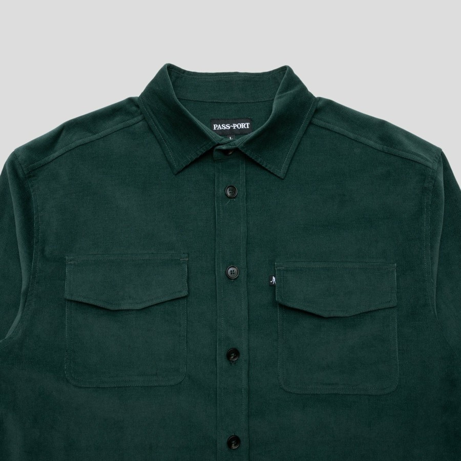 Shirts PASS~PORT | Pass~Port Micro Cord Workers Shirt - Forest Green