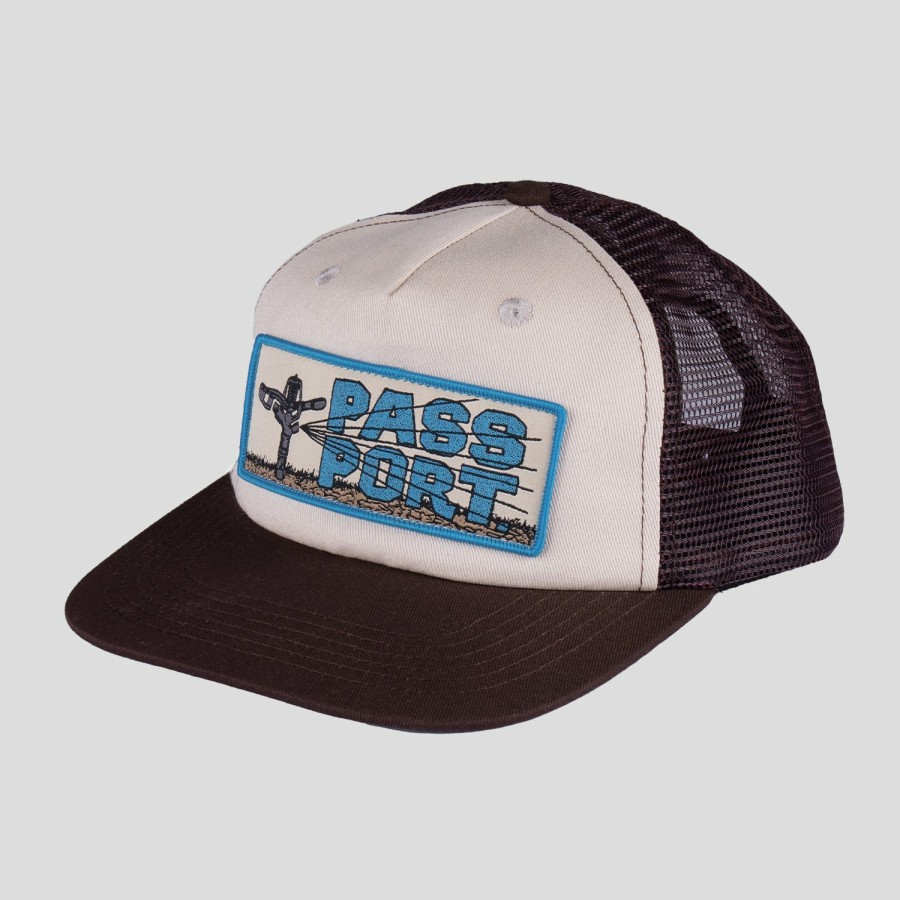 Headwear PASS~PORT | Pass~Port Water Restrictions Workers Trucker Cap - Chocolate / Off White