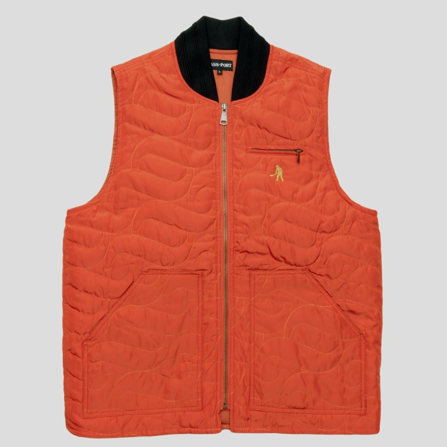 Jackets PASS~PORT | Pass~Port Tilde Puff Packers Vest - Safety Orange