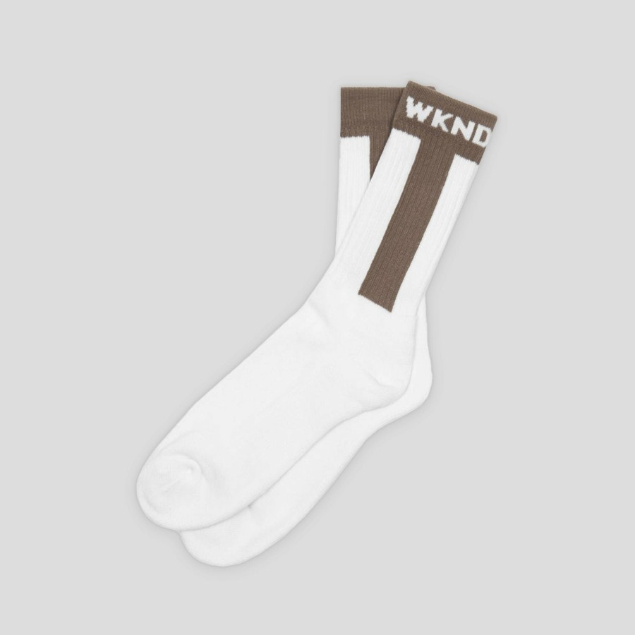 Accessories WKND | Wknd Baseball Socks - White / Grey