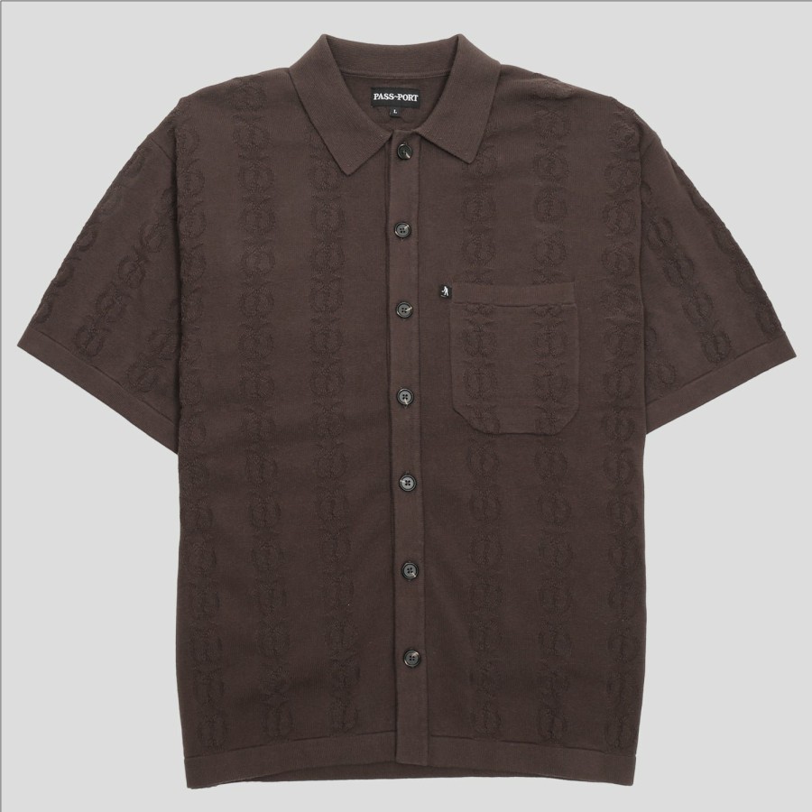 Shirts PASS~PORT | Pass~Port "Bath House" Knit S/S Shirt Choc