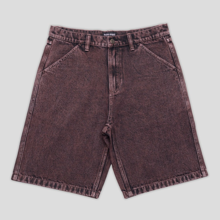 Shorts PASS~PORT | Pass~Port Workers Club Short - Wine Over-Dye