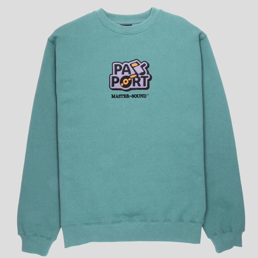 Fleece PASS~PORT | Pass~Port Master~Sounds Sweater - Washed Out Teal