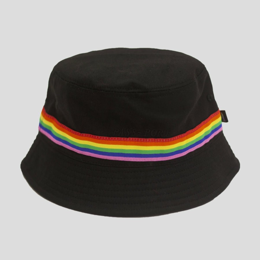 Headwear PASS~PORT | Pass~Port "Pride" Ribbon Canvas Bucket Cap Black