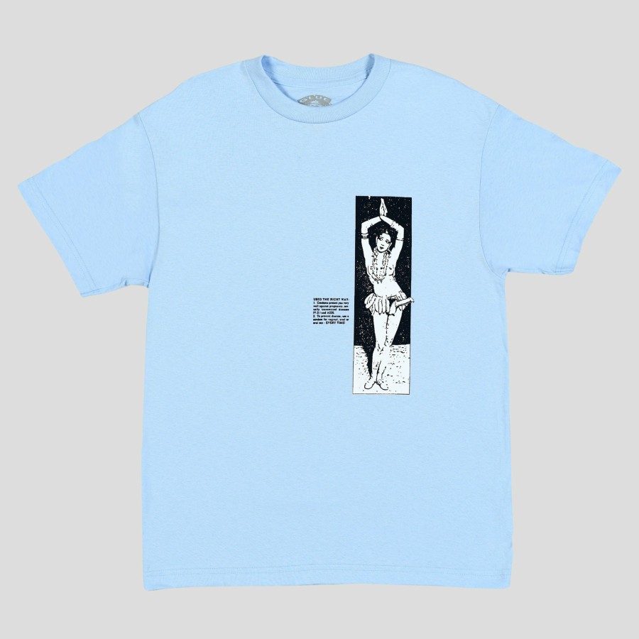 Tees Glue | Glue Skateboards Safe Sex Tee - Powder Blue