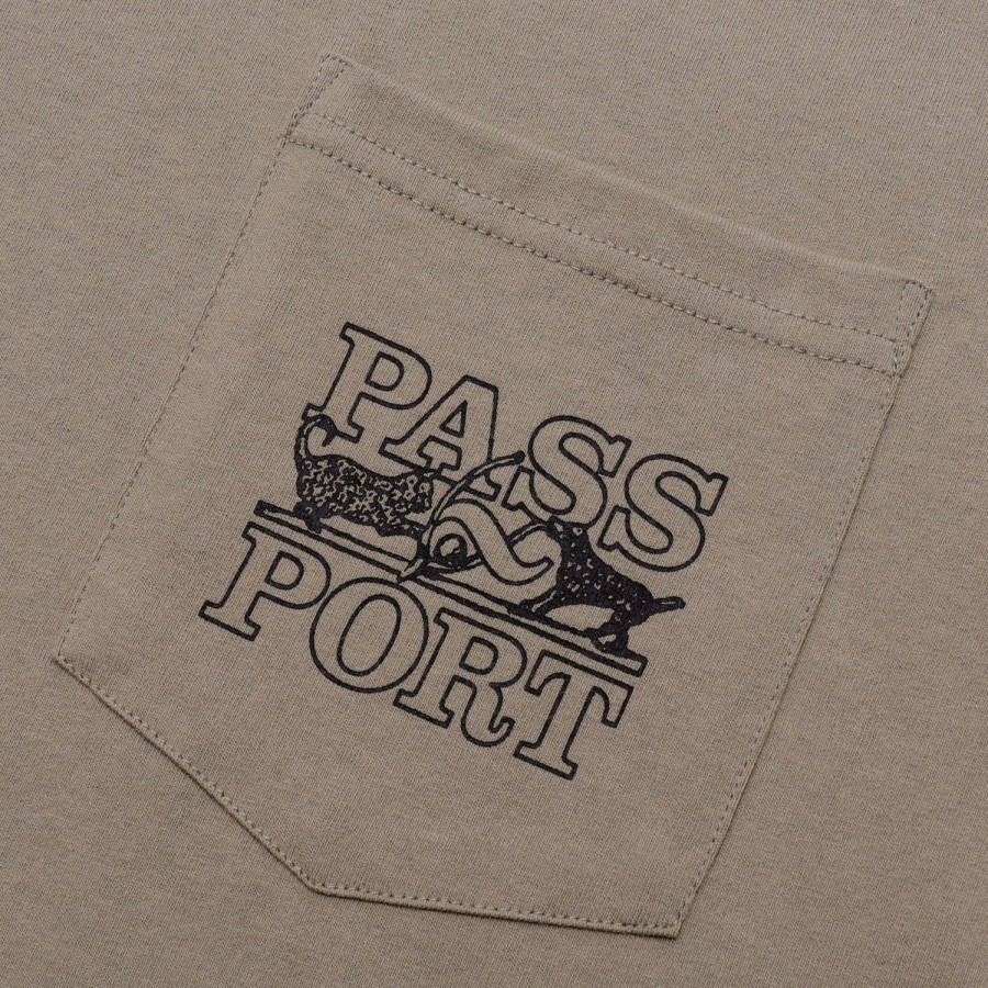 Tees PASS~PORT | Pass~Port Trinkets Pocket Long-Sleeve Tee - Khaki