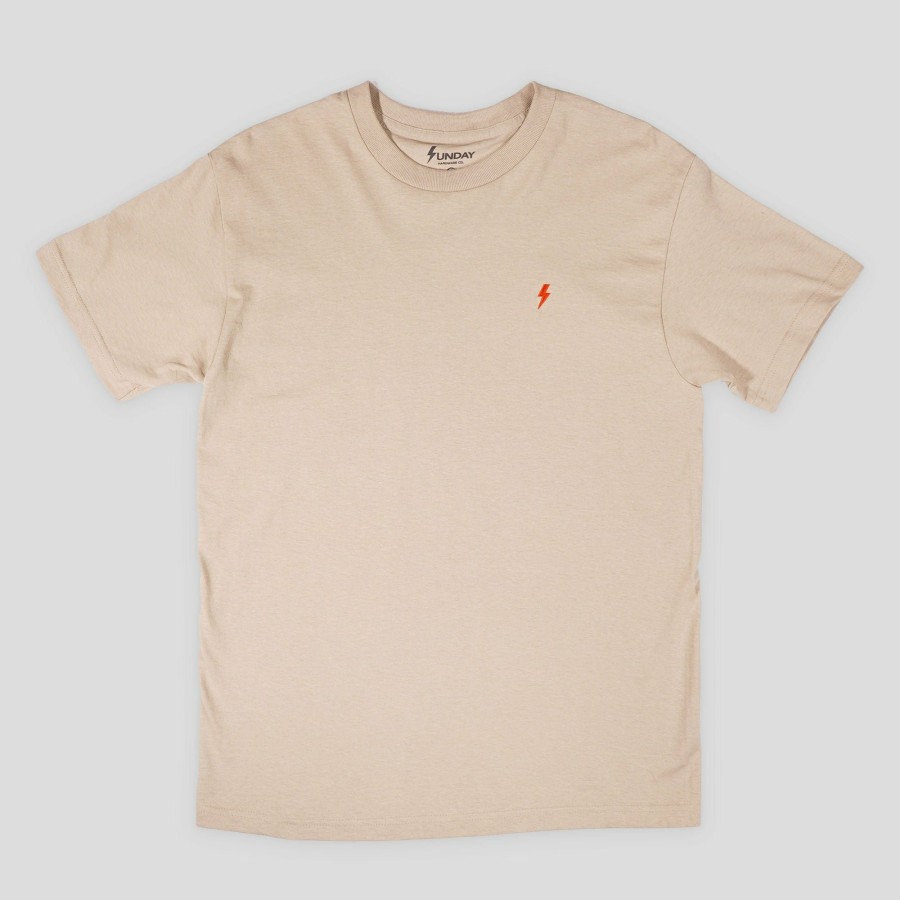 Tees SUNDAY HARDWARE | Sunday Hardware Embroidered Logo Tee - Sand