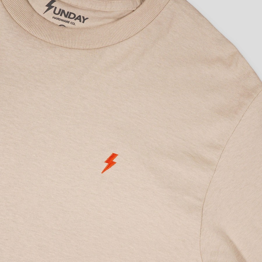 Tees SUNDAY HARDWARE | Sunday Hardware Embroidered Logo Tee - Sand