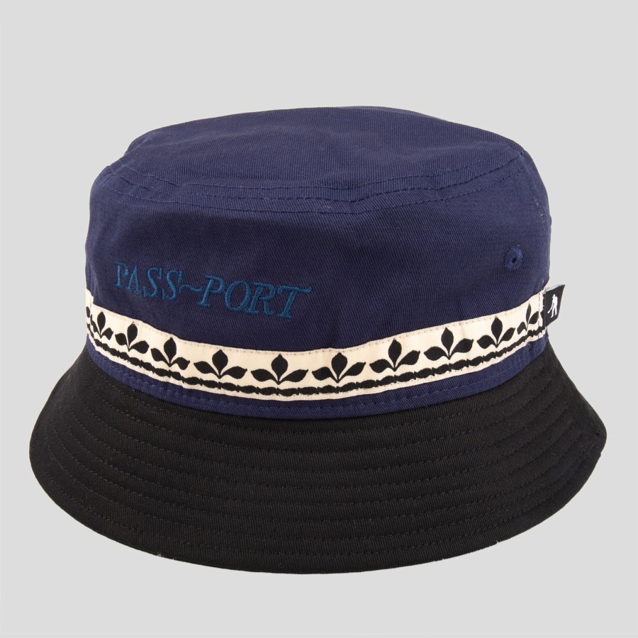 Headwear PASS~PORT | Pass~Port "Ornate Ribbon" Bucket Hat Navy