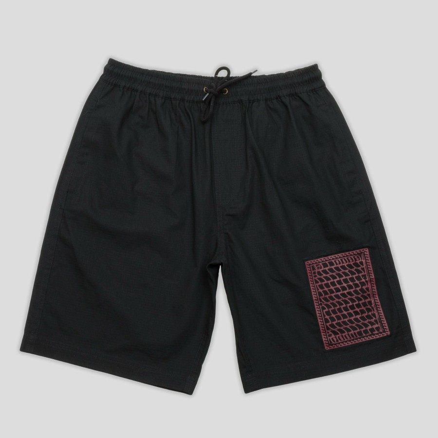 Shorts PASS~PORT | Pass~Port Drain Ripstop Casual Short - Black