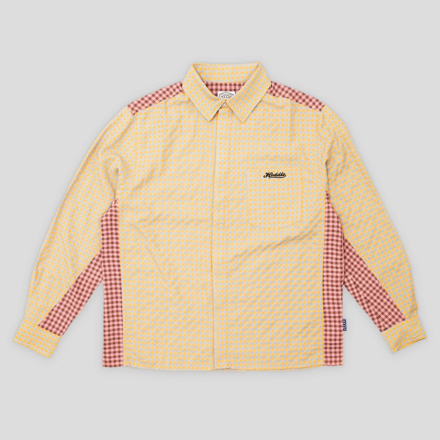 Shirts HODDLE | Hoddle Tours Long-Sleeve Shirt - Sand / Violet Check