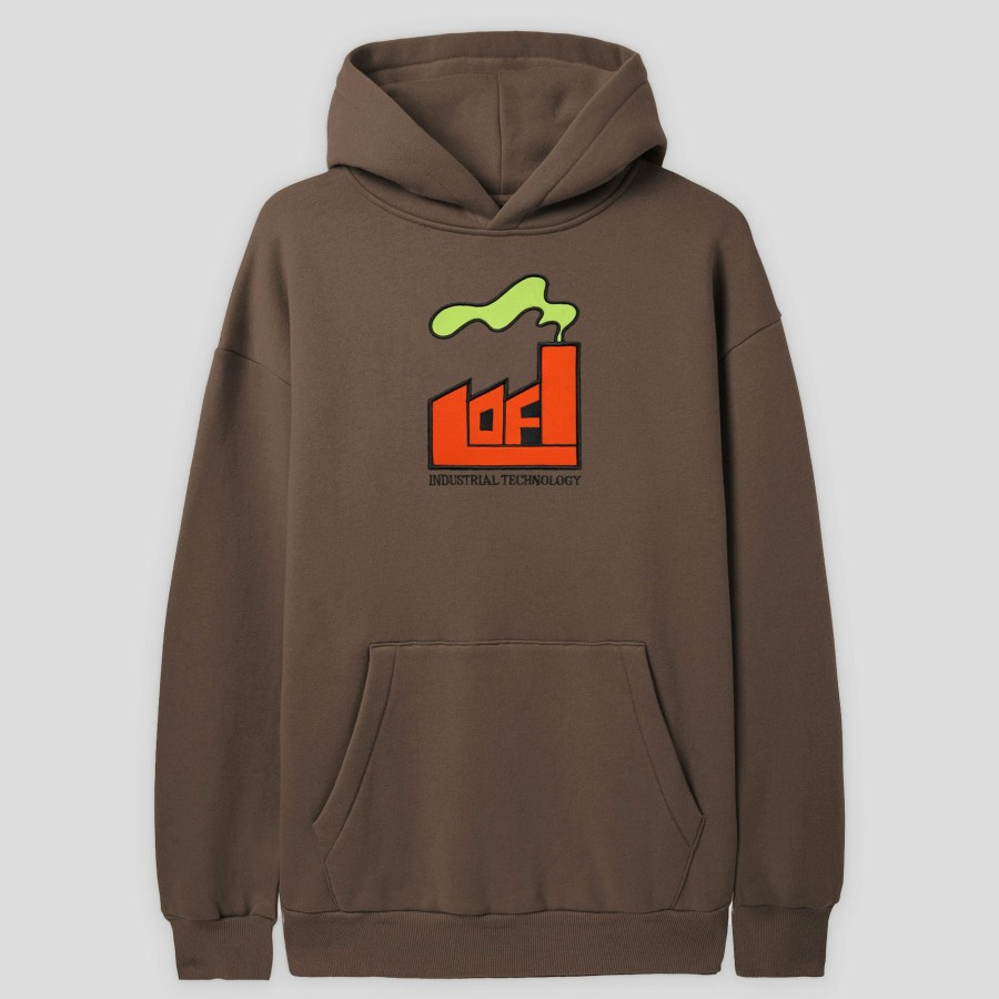 Fleece LO-FI | Lo-Fi Plume Applique Pullover Hood - Brown