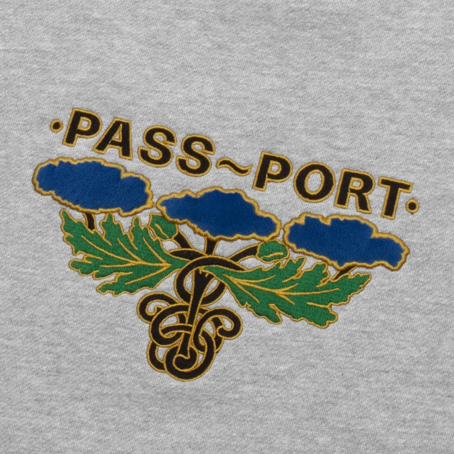 Fleece PASS~PORT | Pass~Port Emblem Applique Sweater - Ash Heather