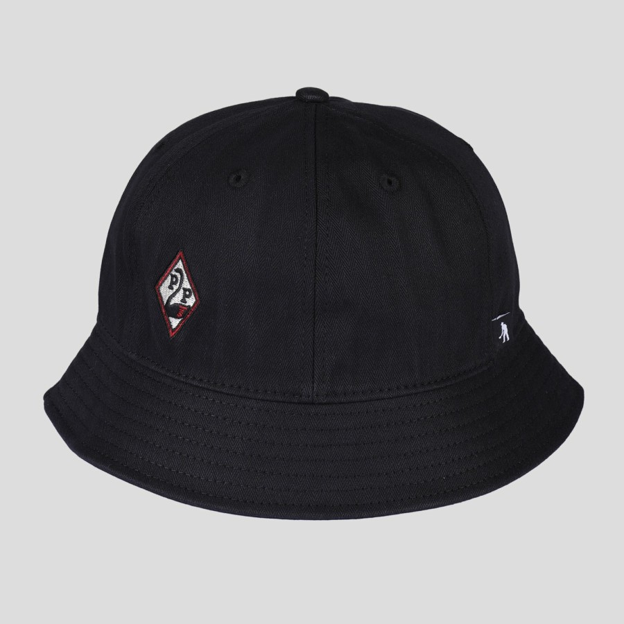 Headwear PASS~PORT | Pass~Port Swanny Herringbone Bucket Hat - Black