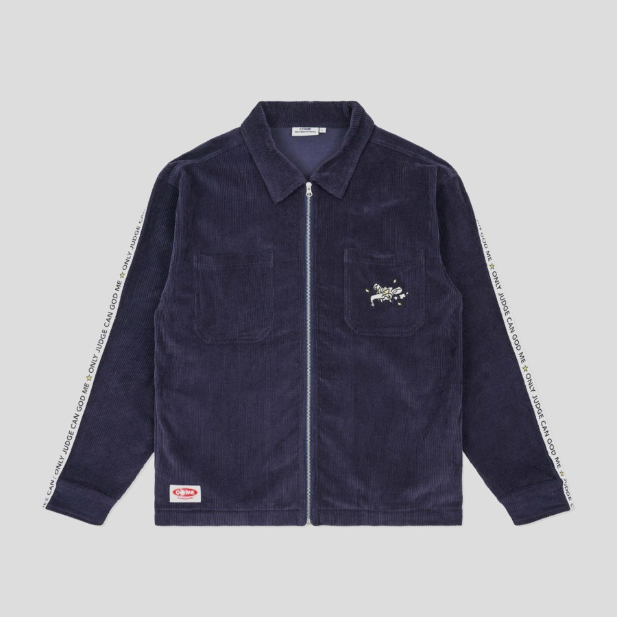 Jackets COME SUNDOWN | Come Sundown Only Judge Can God Me Jacket - Navy