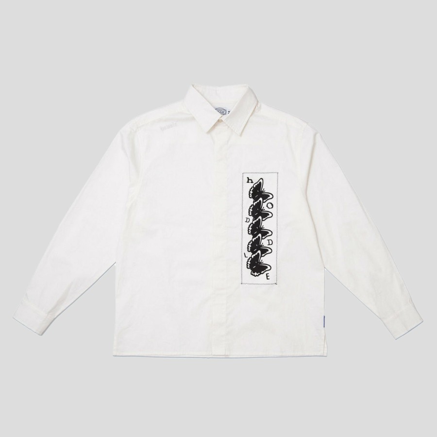 Shirts HODDLE | Hoddle Butterfly Oxford Shirt - White