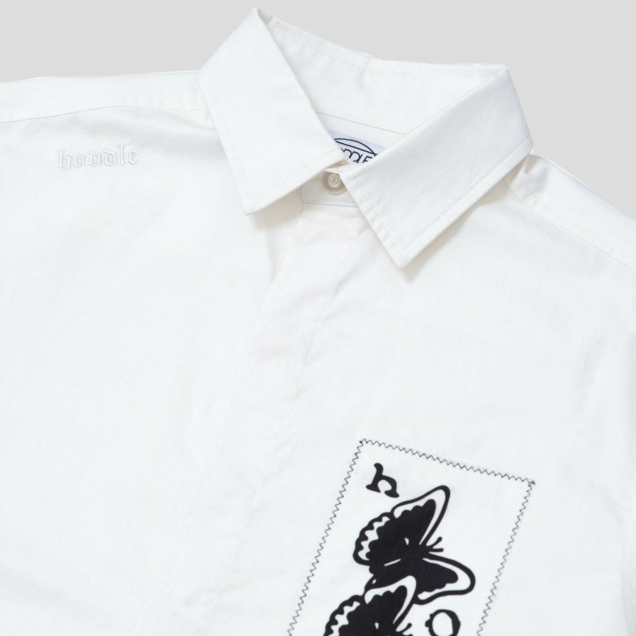 Shirts HODDLE | Hoddle Butterfly Oxford Shirt - White