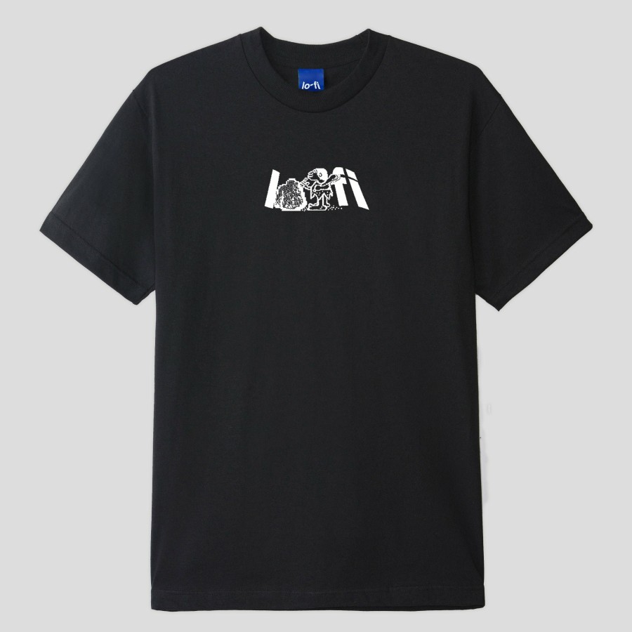 Tees LO-FI | Lo-Fi Stone Logo Tee - Black