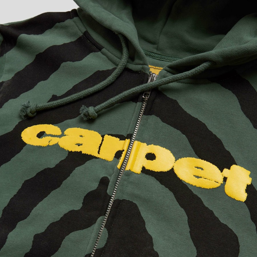 Fleece Carpet Company | Carpet Company Spiral Zip-Up Hoodie - Forest Green