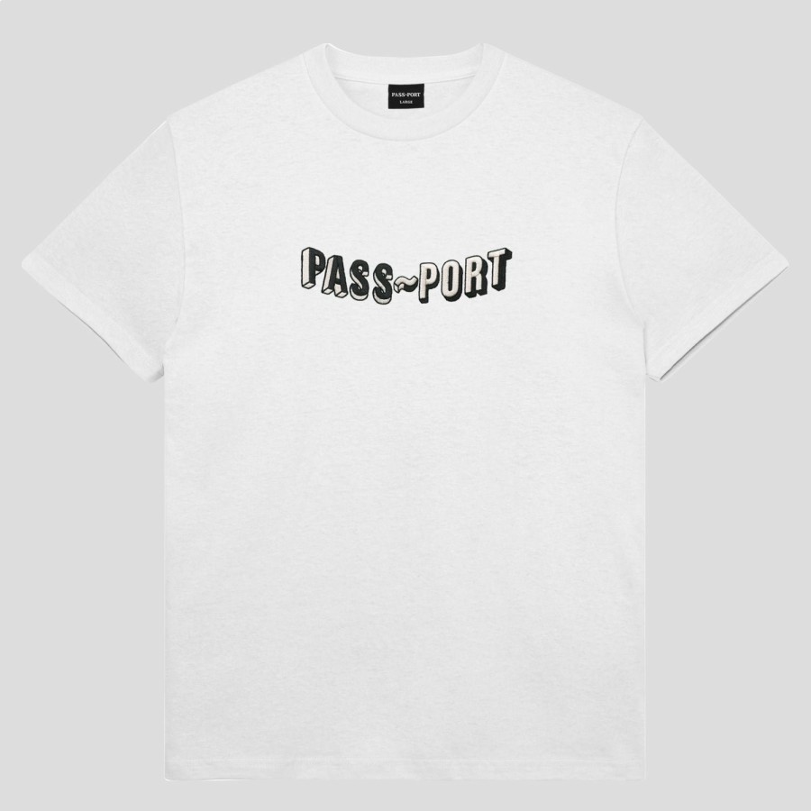 Tees PASS~PORT | Pass~Port Sunken Logo Embroidery Tee - White