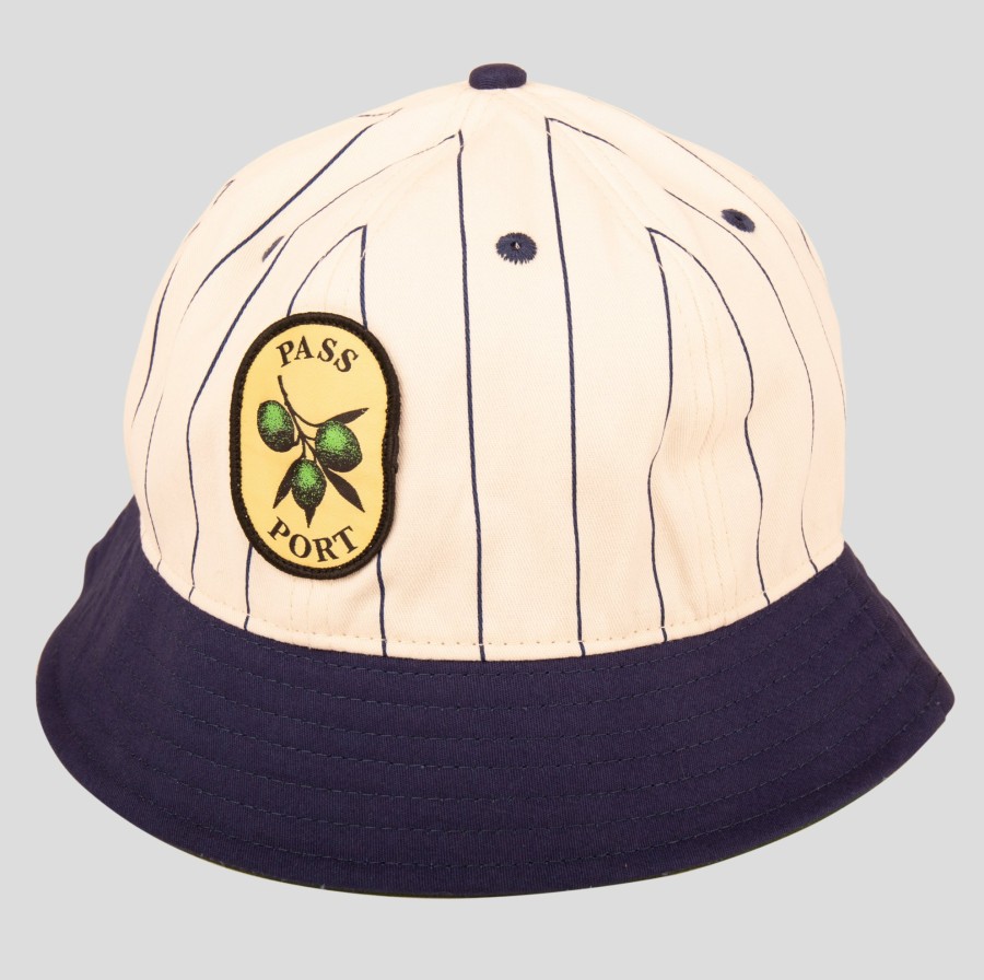 Headwear PASS~PORT | Pass~Port "Olive Stripe" Bucket Hat Navy