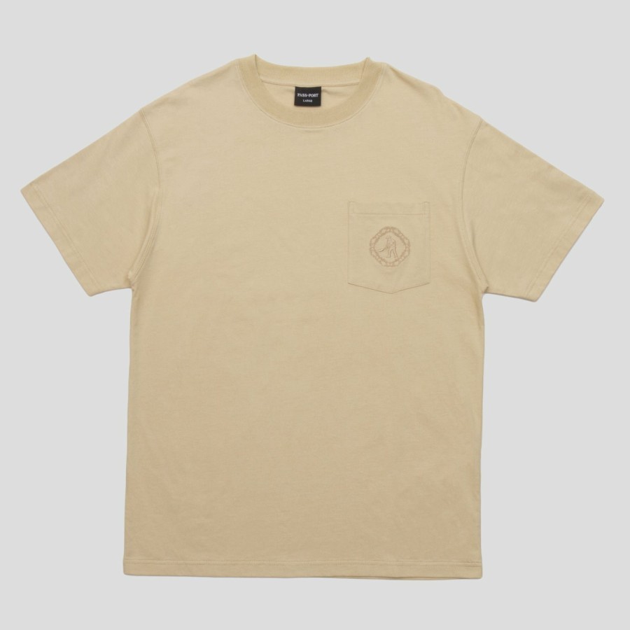 Tees PASS~PORT | Pass~Port Organic Embroidery Pocket Tee - Sand