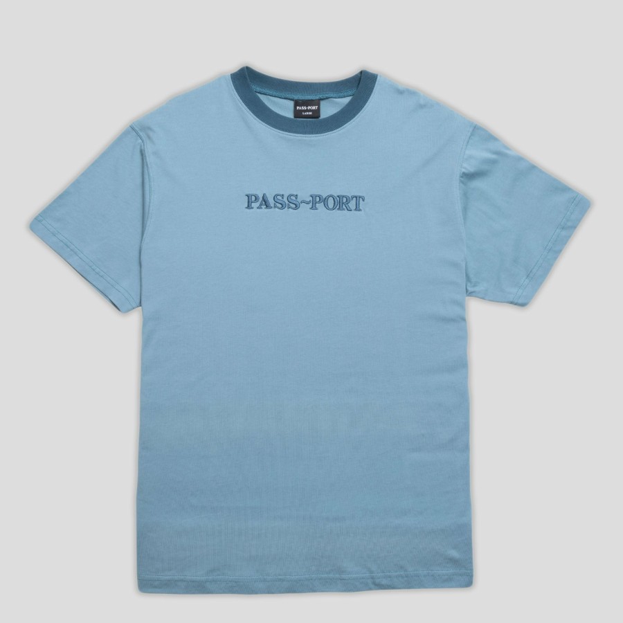 Tees PASS~PORT | Pass~Port Official Contrast Organic Tee - Baltic Blue