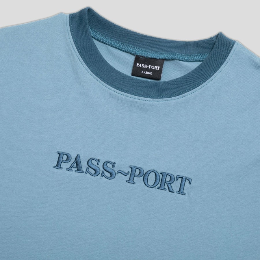 Tees PASS~PORT | Pass~Port Official Contrast Organic Tee - Baltic Blue