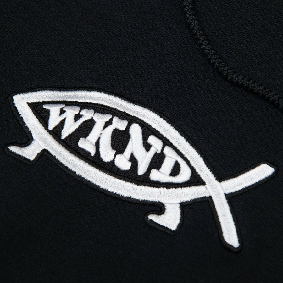 Fleece WKND | Wknd Evo Fish Hoodie - Black