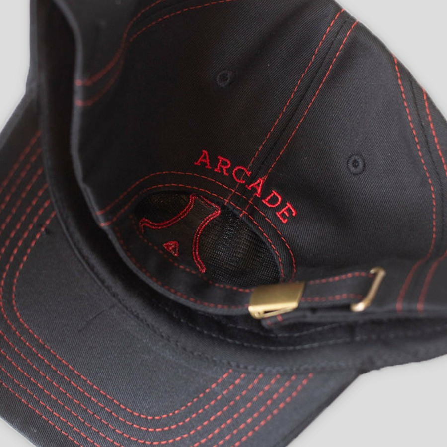 Headwear Arcade | Arcade Twill Contrast A Cap - Black / Red