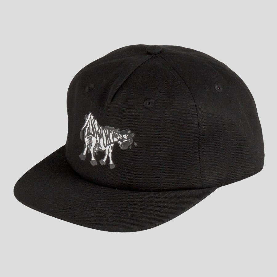 Headwear PASS~PORT | Pass~Port Crying Cow 5 Panel Cap - Black