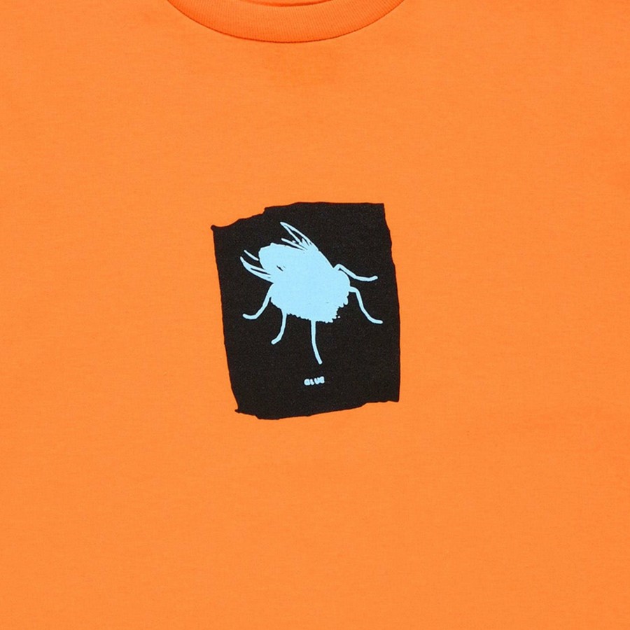 Tees Glue | Glue Skateboards The Fly Long-Sleeve - Orange