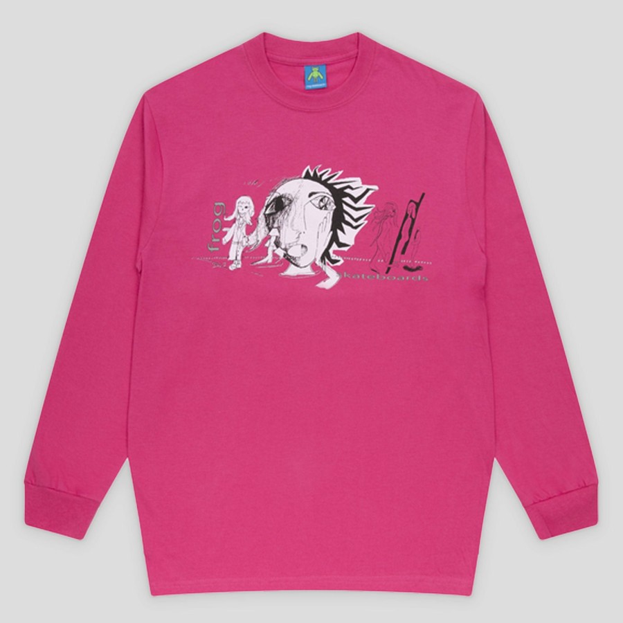 Tees FROG | Frog Screamers Long-Sleeve Tee - Magenta