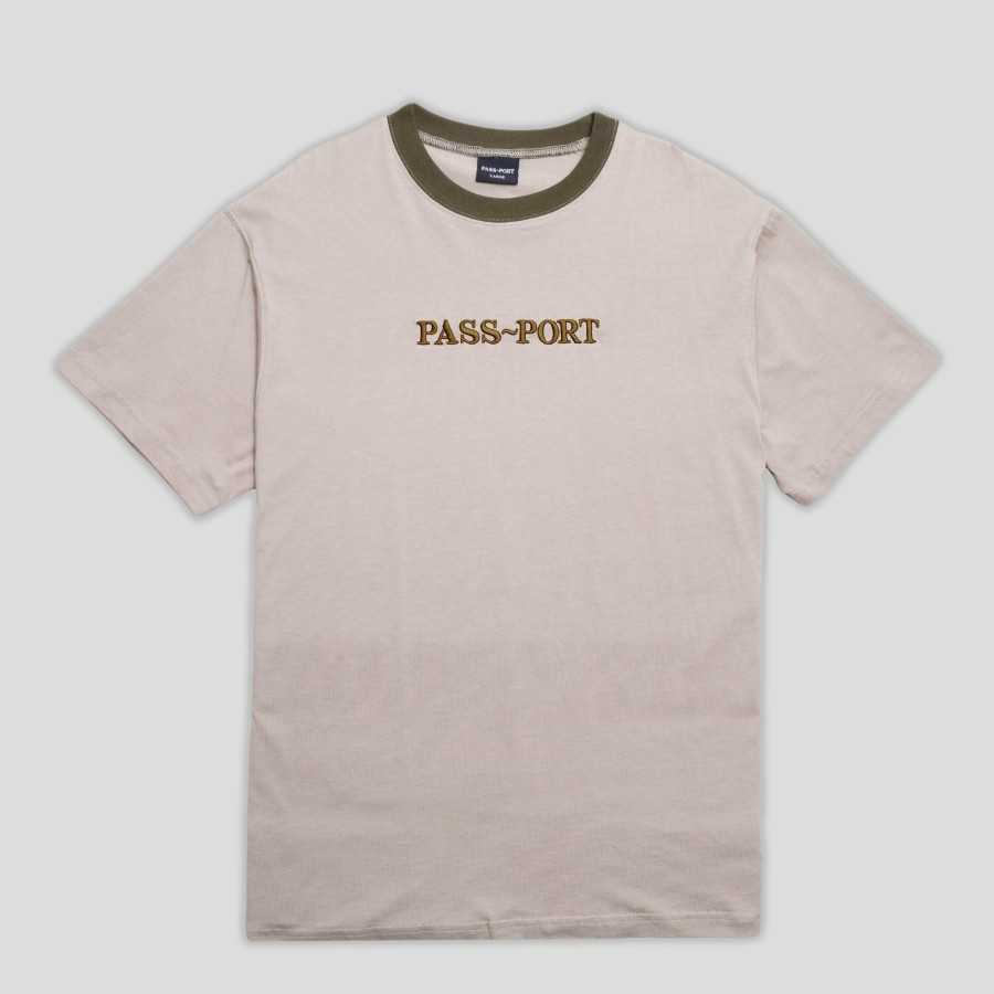 Tees PASS~PORT | Pass~Port Official Contrast Organic Tee - Khaki