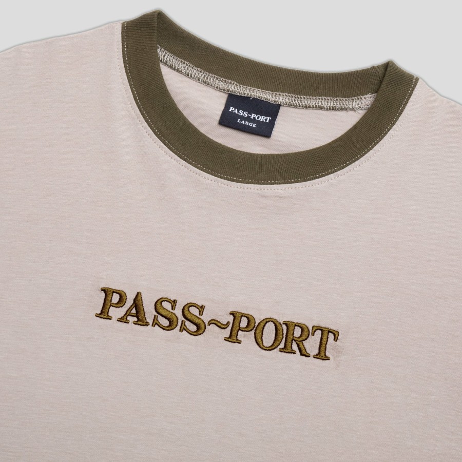 Tees PASS~PORT | Pass~Port Official Contrast Organic Tee - Khaki