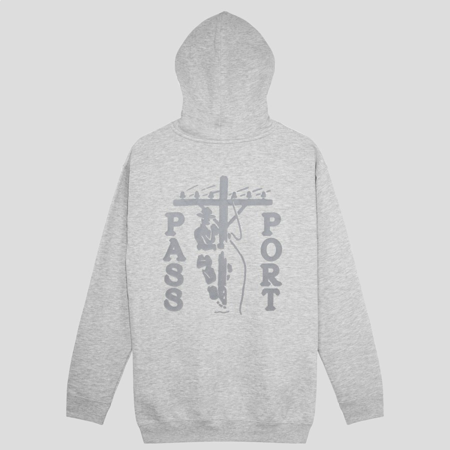 Fleece PASS~PORT | Pass~Port Line~Worx Hoodie - Ash