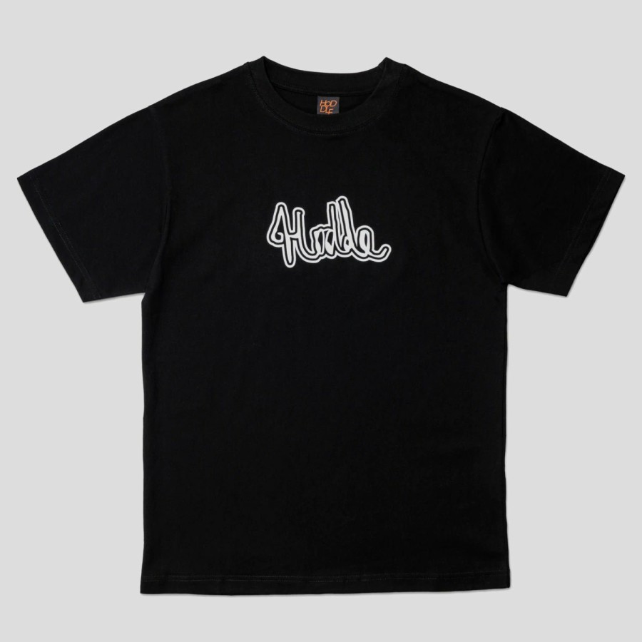 Tees HODDLE | Hoddle "Loopy Logo" Tee Black