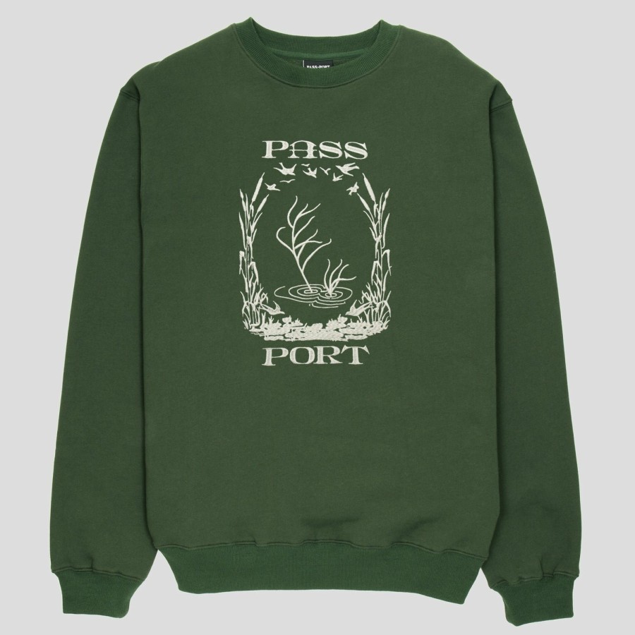 Fleece PASS~PORT | Pass~Port Everglade Embroidery Sweater - Forest Green