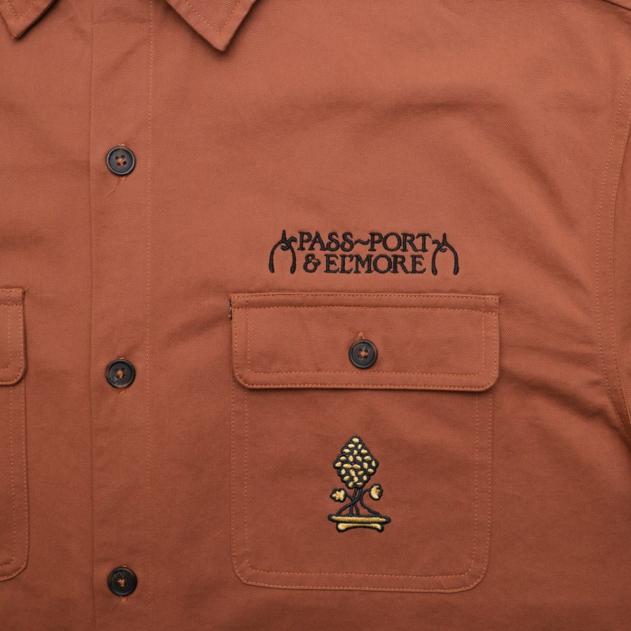 Shirts PASS~PORT | Pass~Port & El'More Vineyard Workers Long-Sleeve Shirt - Rust