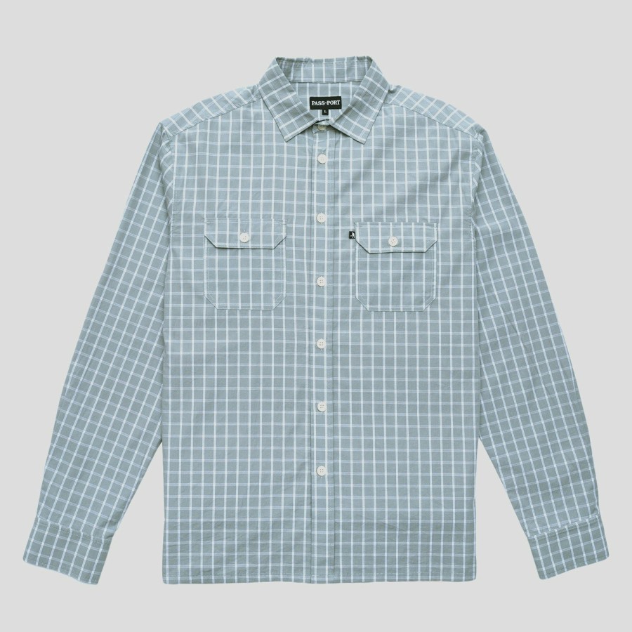 Shirts PASS~PORT | Pass~Port Workers Check Shirt Long Sleeve - Stone