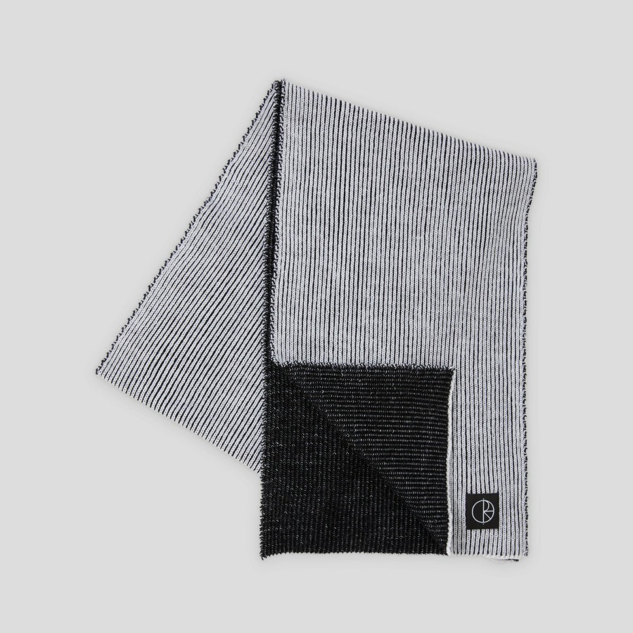 Accessories Polar Skate Co. | Polar Skate Co. Merino Lines Scarf - White / Black