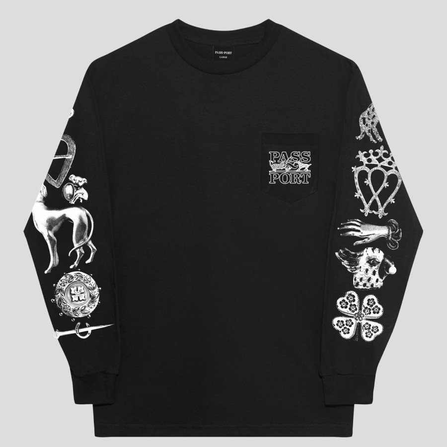 Tees PASS~PORT | Pass~Port Trinkets Pocket Long-Sleeve Tee - Black