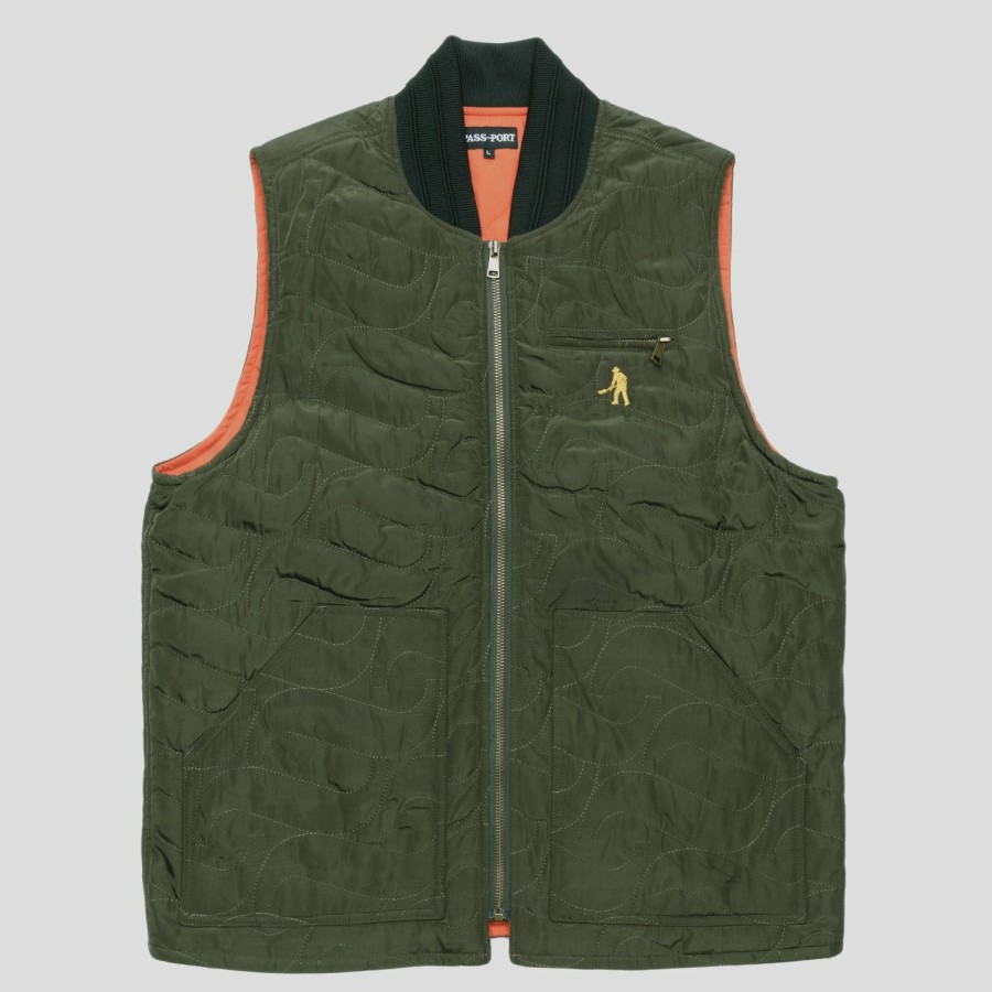 Jackets PASS~PORT | Pass~Port Tilde Puff Packers Vest - Forest Green