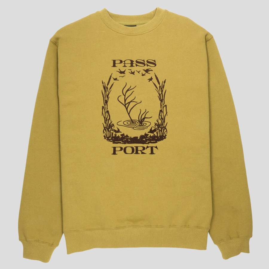 Fleece PASS~PORT | Pass~Port Everglade Embroidery Sweater - Mustard