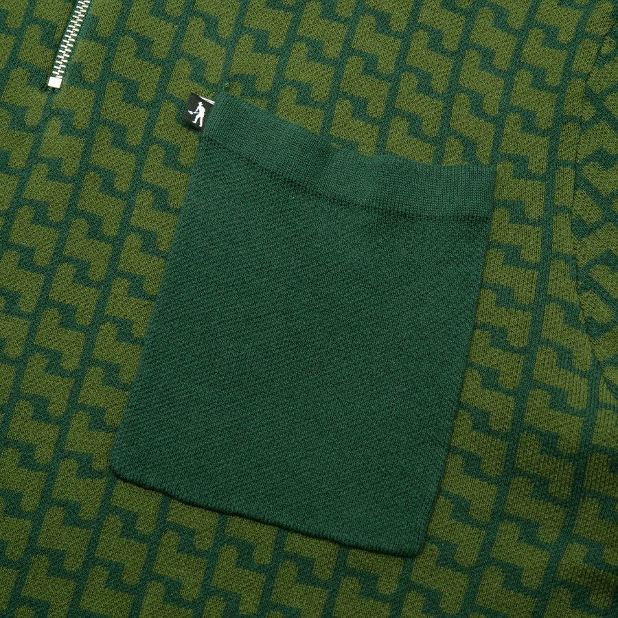 Shirts PASS~PORT | Pass~Port Drain Knit Polo - Forest Green