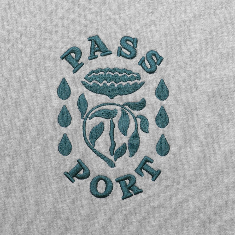 Fleece PASS~PORT | Pass~Port Fountain Embroidery Sweater - Ash